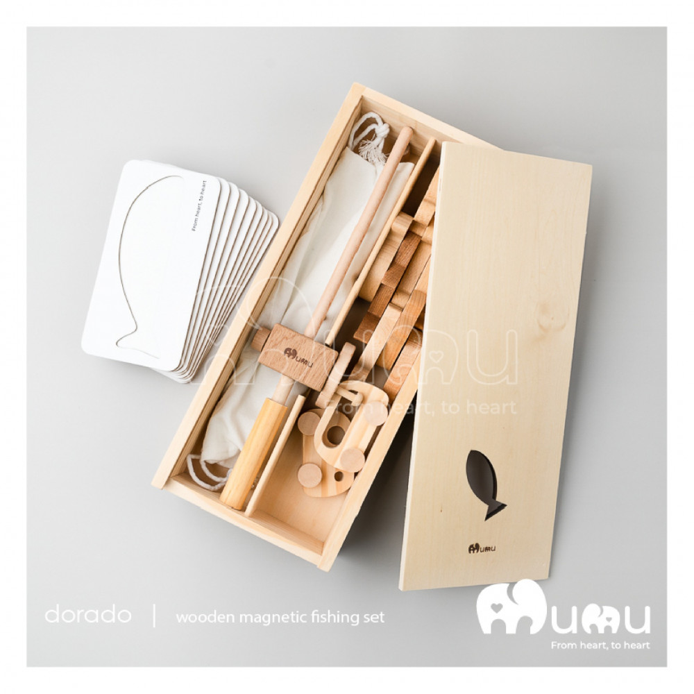 Mumu Dorado : Wooden Magnetic Fishing Set