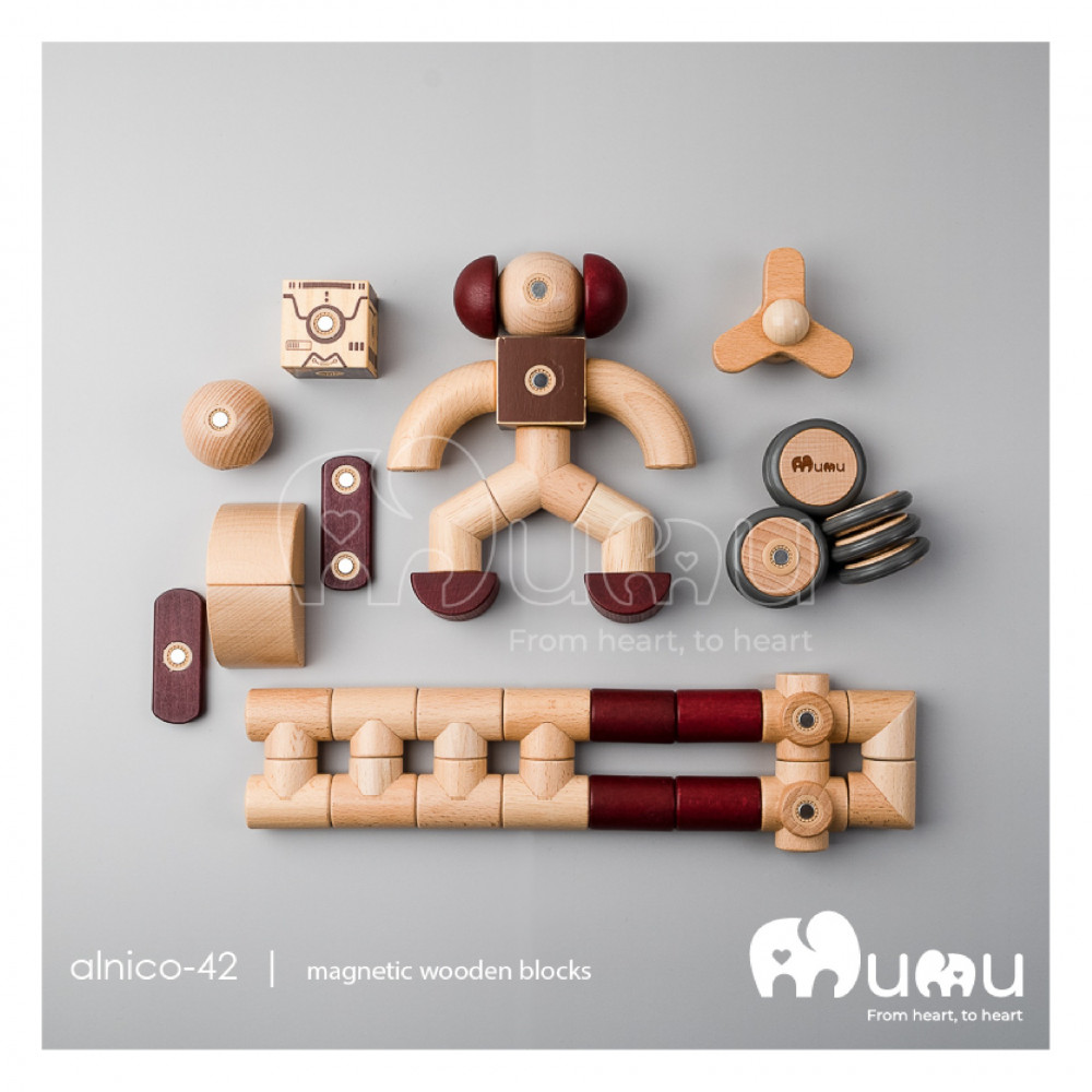 Mumu Alnico-42 : Wooden Magnetic Blocks