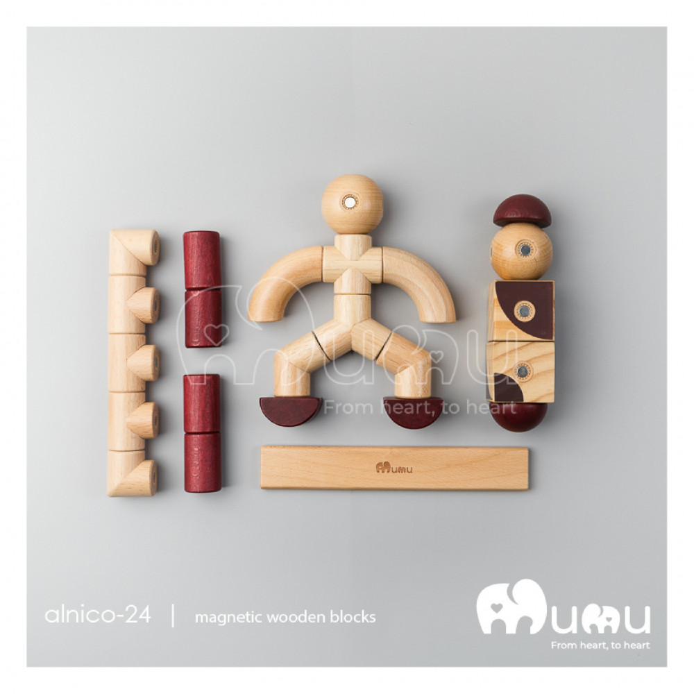 Mumu Alnico-24 : Wooden Magnetic Blocks