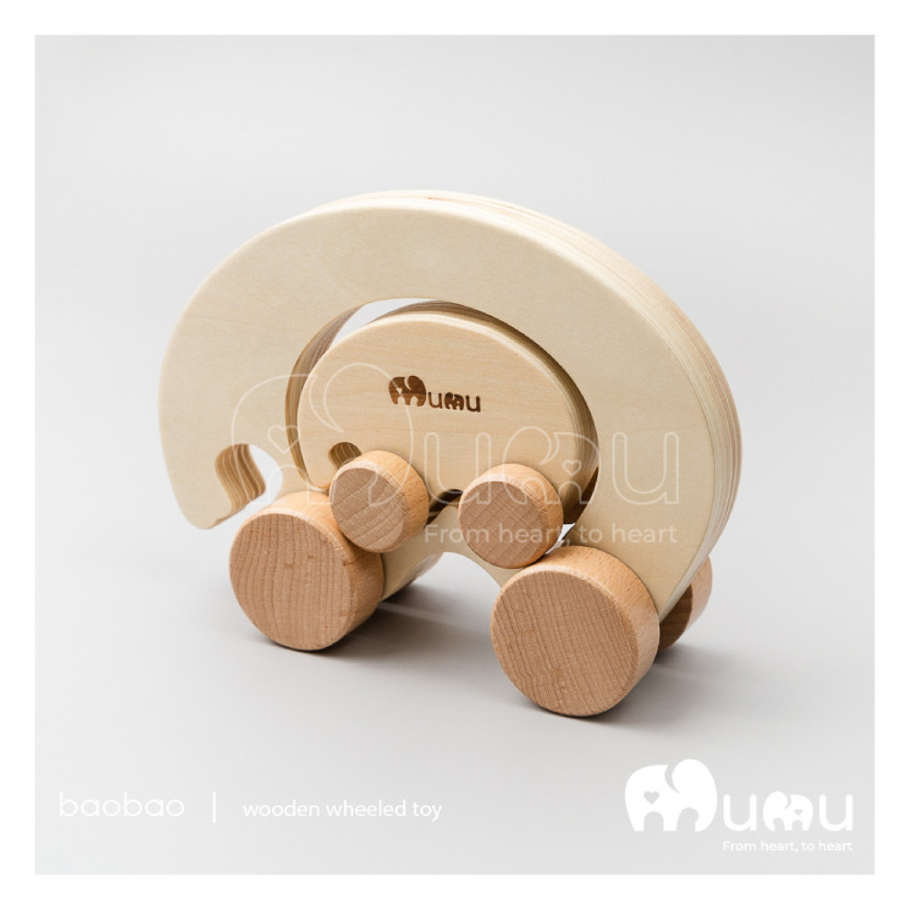 Mumu Baobao : Wooden Wheeled Toy